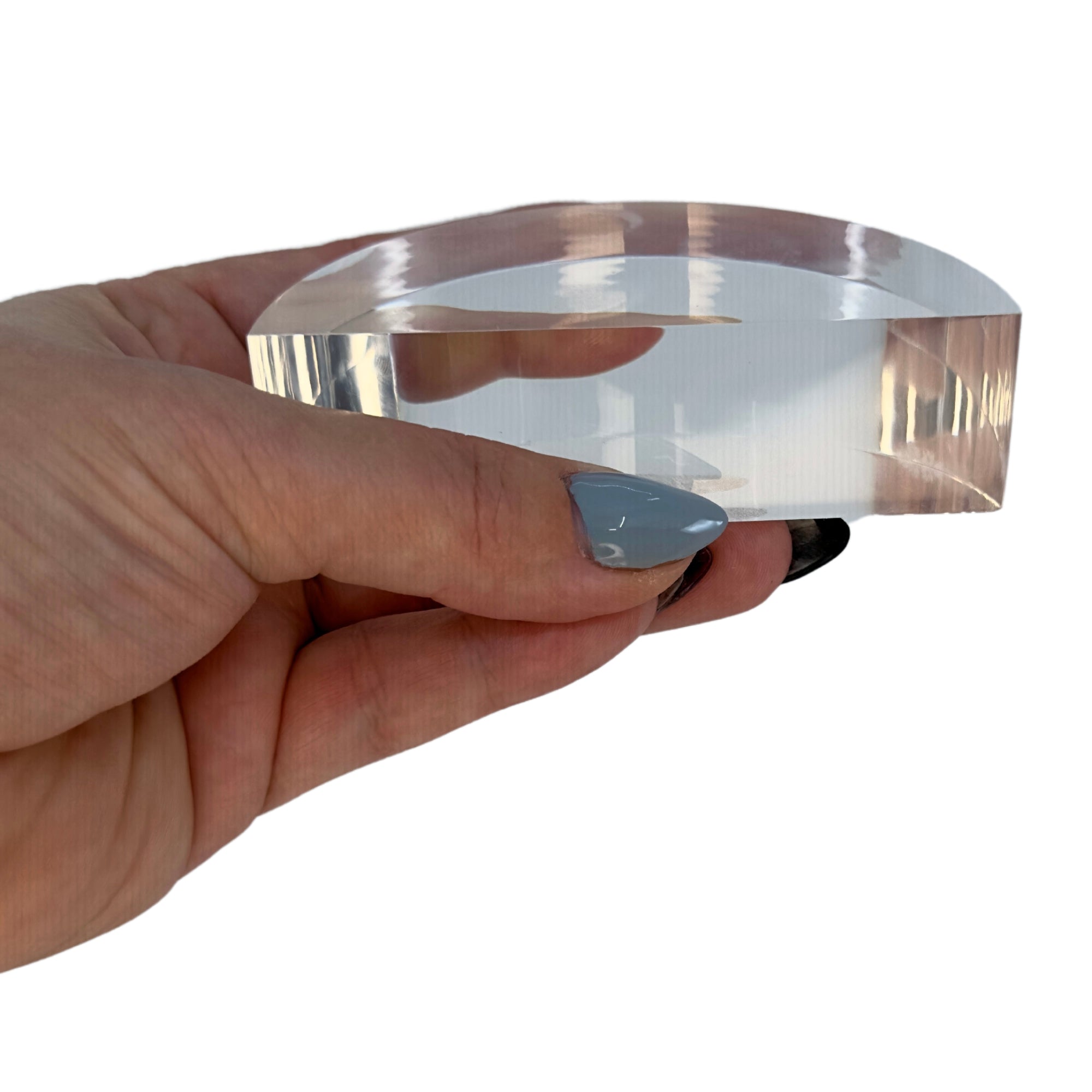 Semicircular Acrylic Block, 90 x 25mm