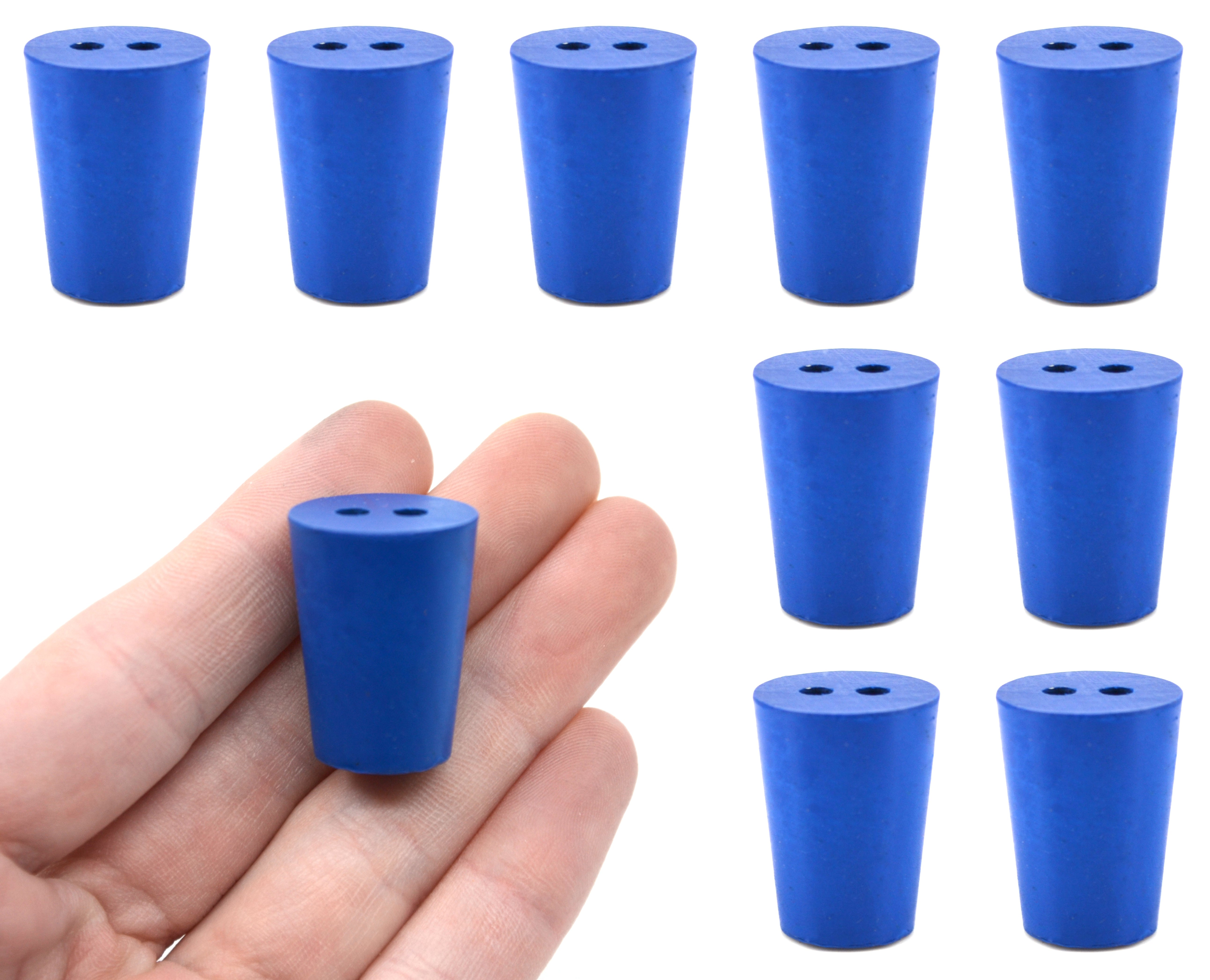 Neoprene Stopper with 2 Holes, 10-Pack