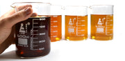 4-Pack Hand Crafted Borosilicate Glass Beaker Pint Glasses, 20oz/600mL