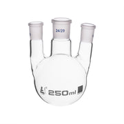 Round Bottom Three-Parallel-Neck Borosilicate Glass Distillation Flask