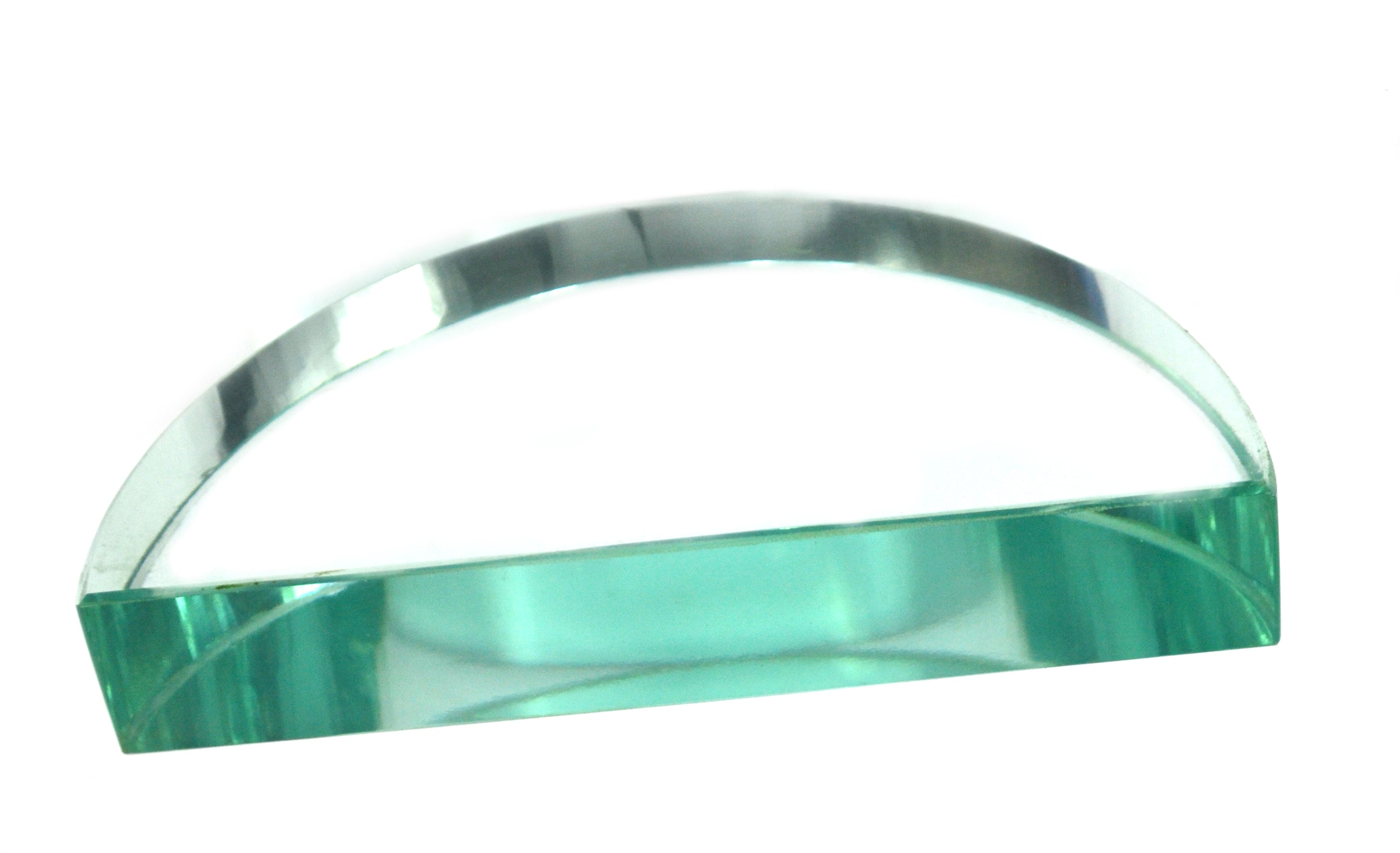 Semicircular Glass Block, 100 x 18mm
