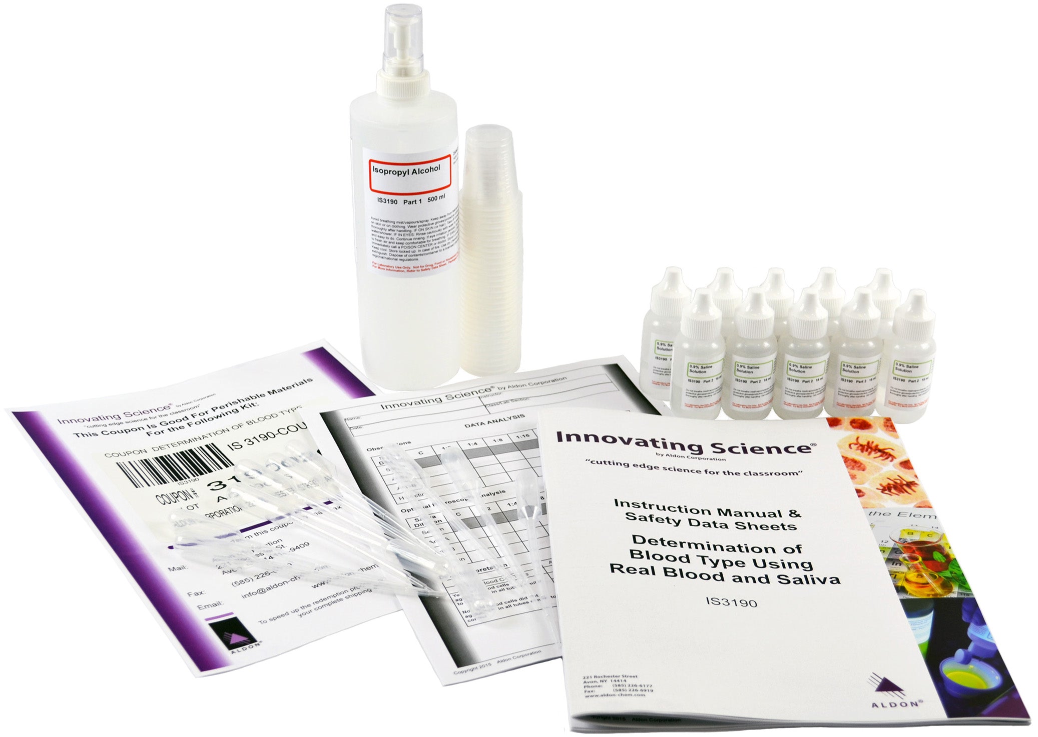 Determination of Blood Type Using Real Blood and Saliva Kit