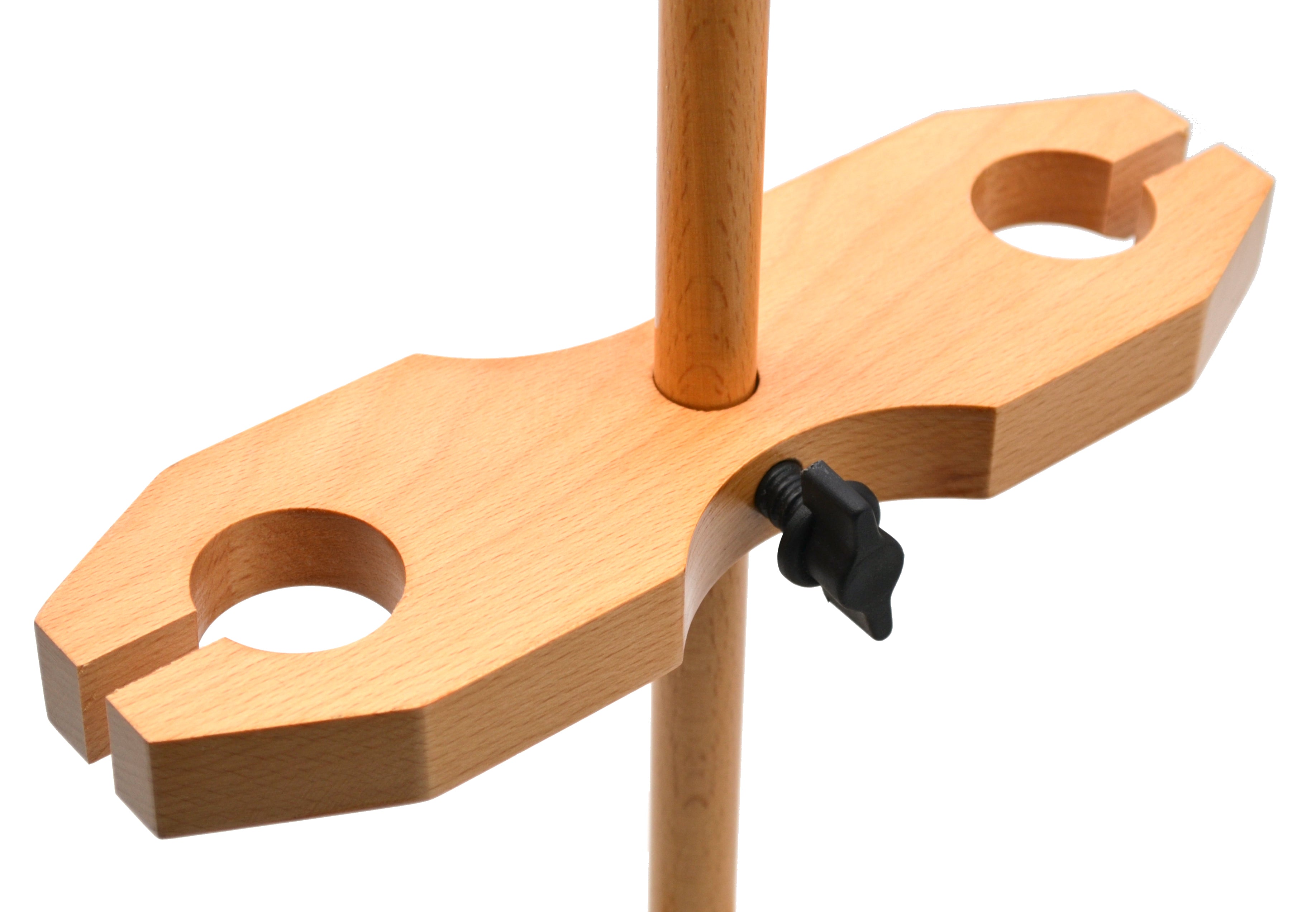 Adjustable Wooden Funnel Stand for 2 Funnels, 18" Tall, 1.5" Hole