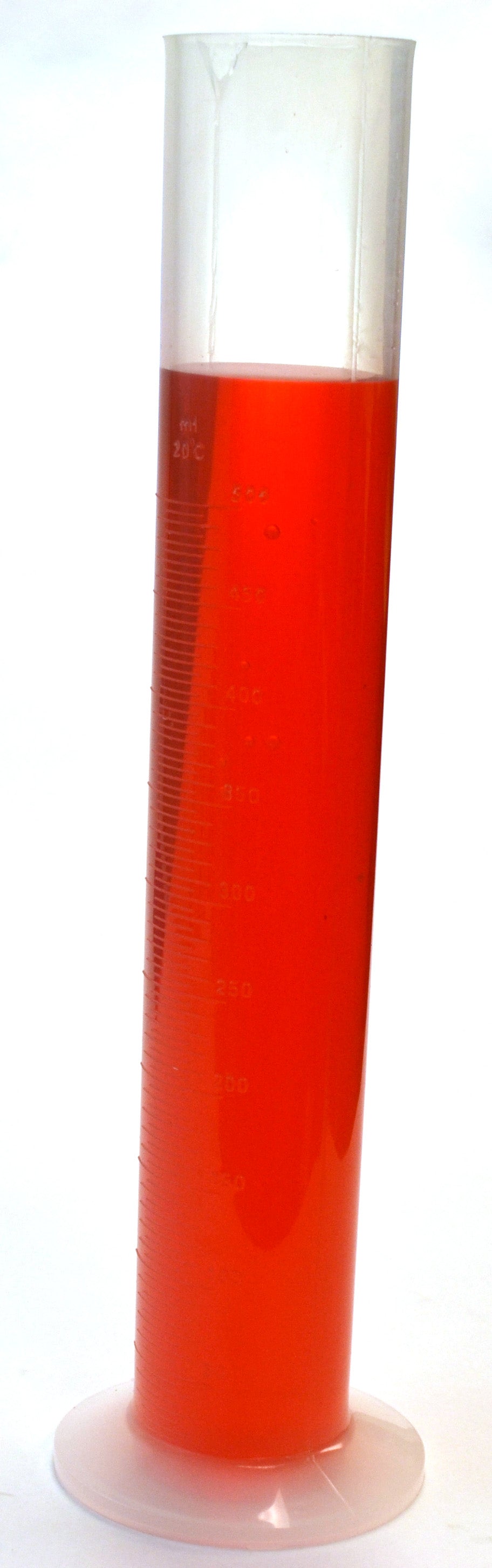 Polypropylene Graduated Cylinder with Raised Graduations and Round Base
