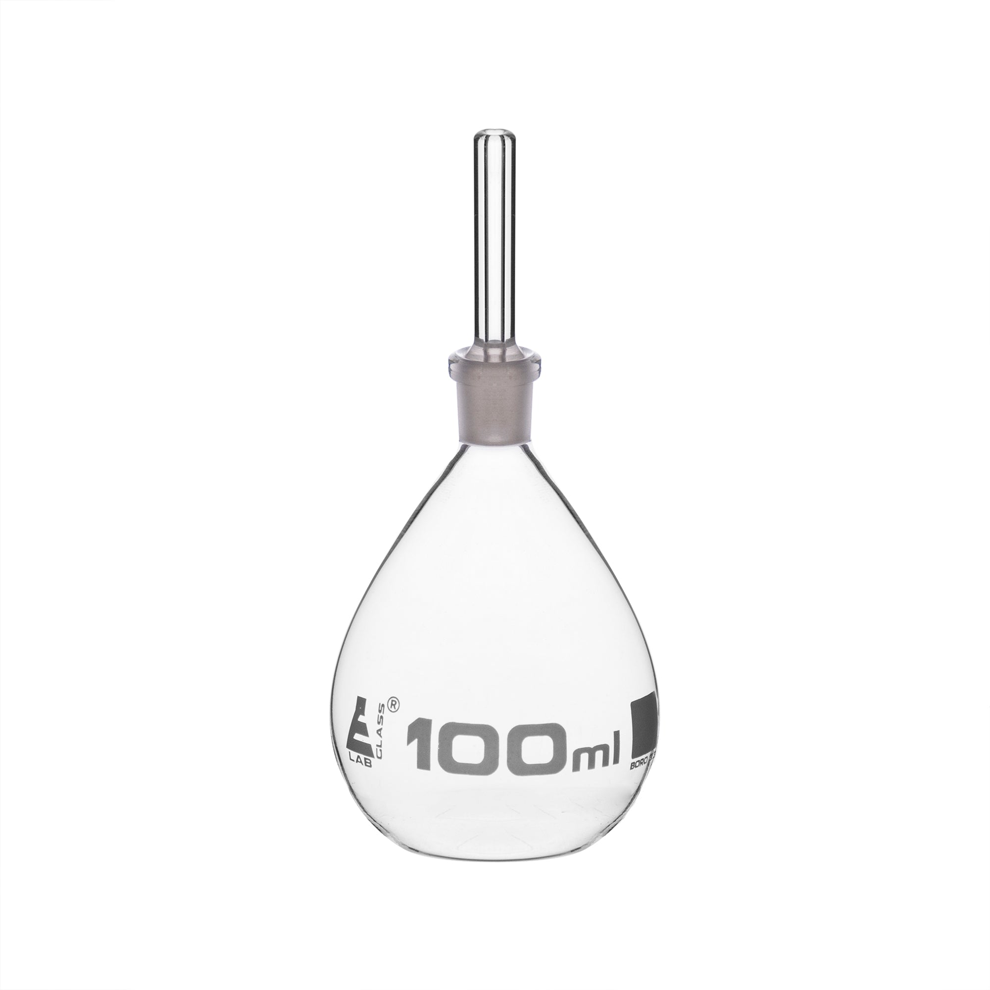 Flat Bottom Borosilicate Glass Specific Gravity Bottle with Perforated Stopper