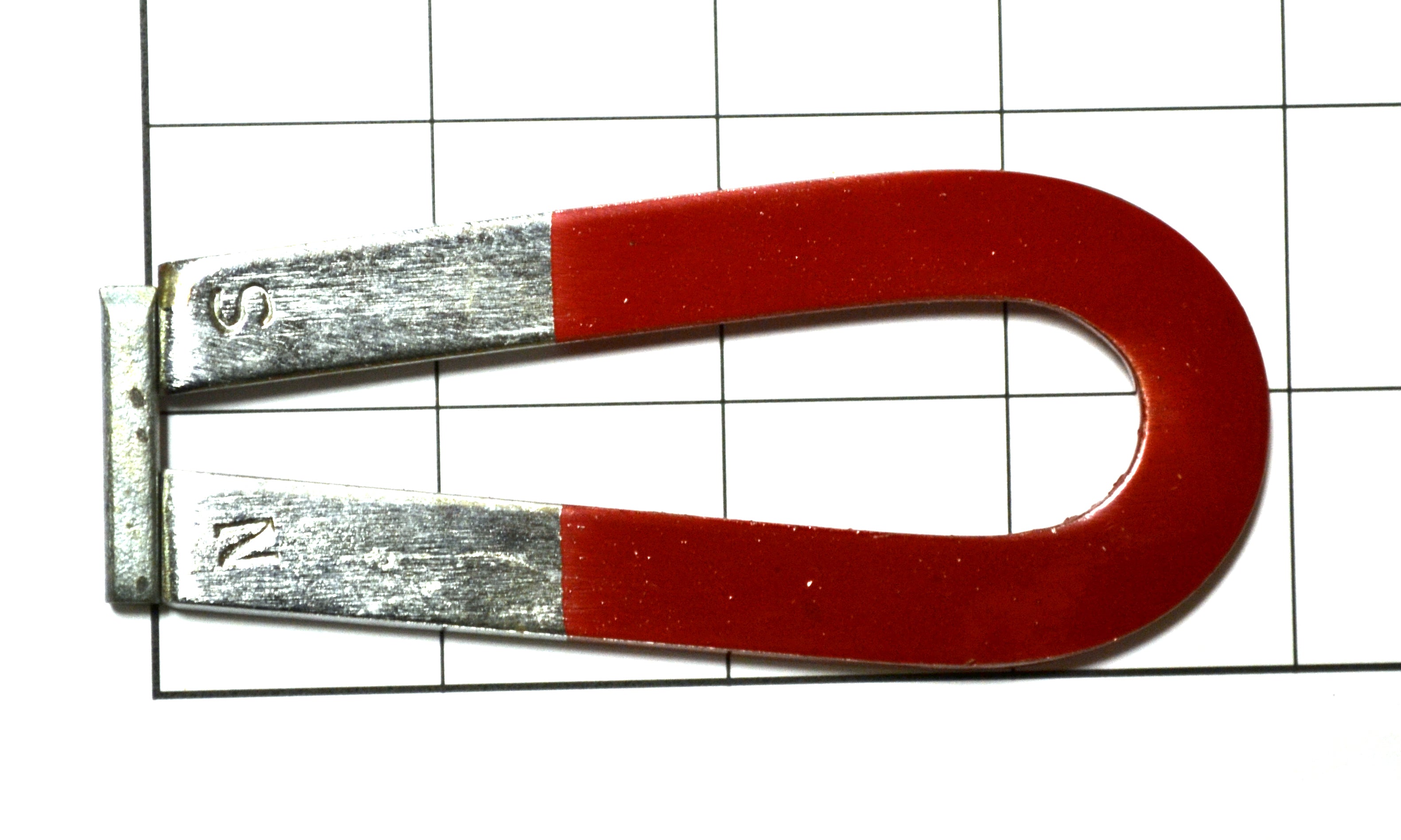 Chrome Steel Horseshoe Magnet, 4 x 1.75"