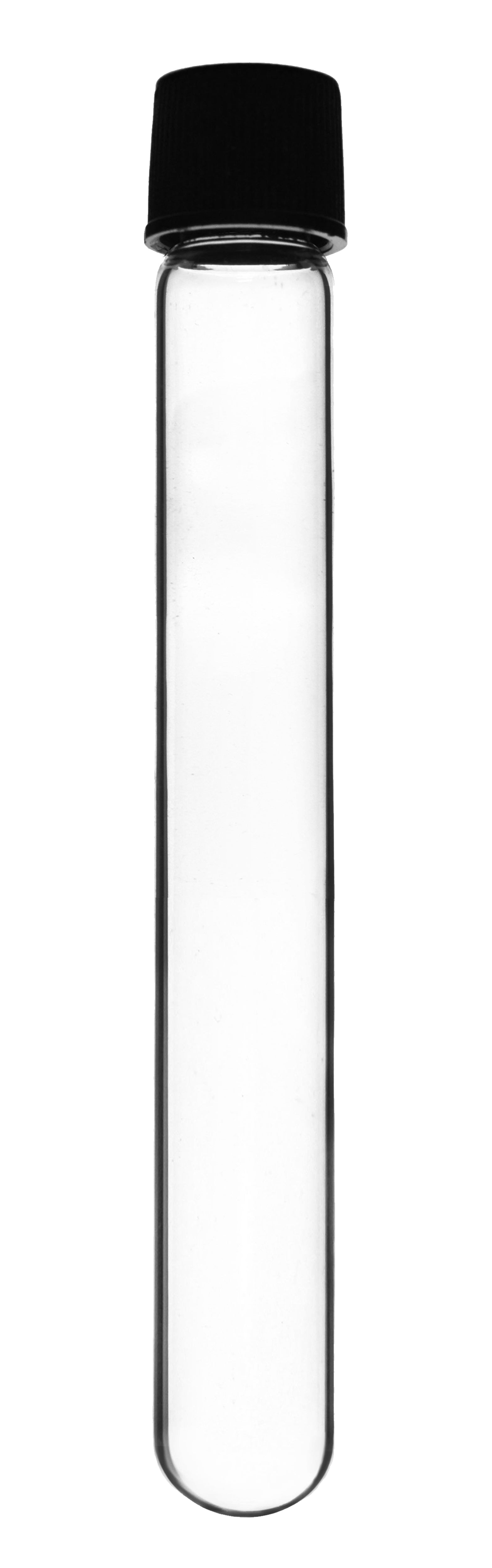 Round Bottom Borosilicate Glass Test Tube with Bakelite Screw Cap, 25mL