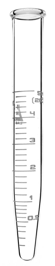 Graduated Conical Borosilicate Glass Centrifuge Tube with White Graduations