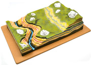 Premium Horizontal Strata Erosion Model, 24 x 16 x 5.5"
