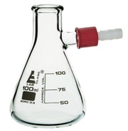 Conical Heavy-Wall Filtering Flask with Plastic Side Arm, 100mL, Borosilicate Glass