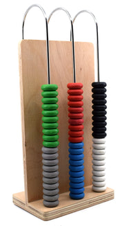 Wooden Frame Abacus, 3 U-Shaped Steel Wires
