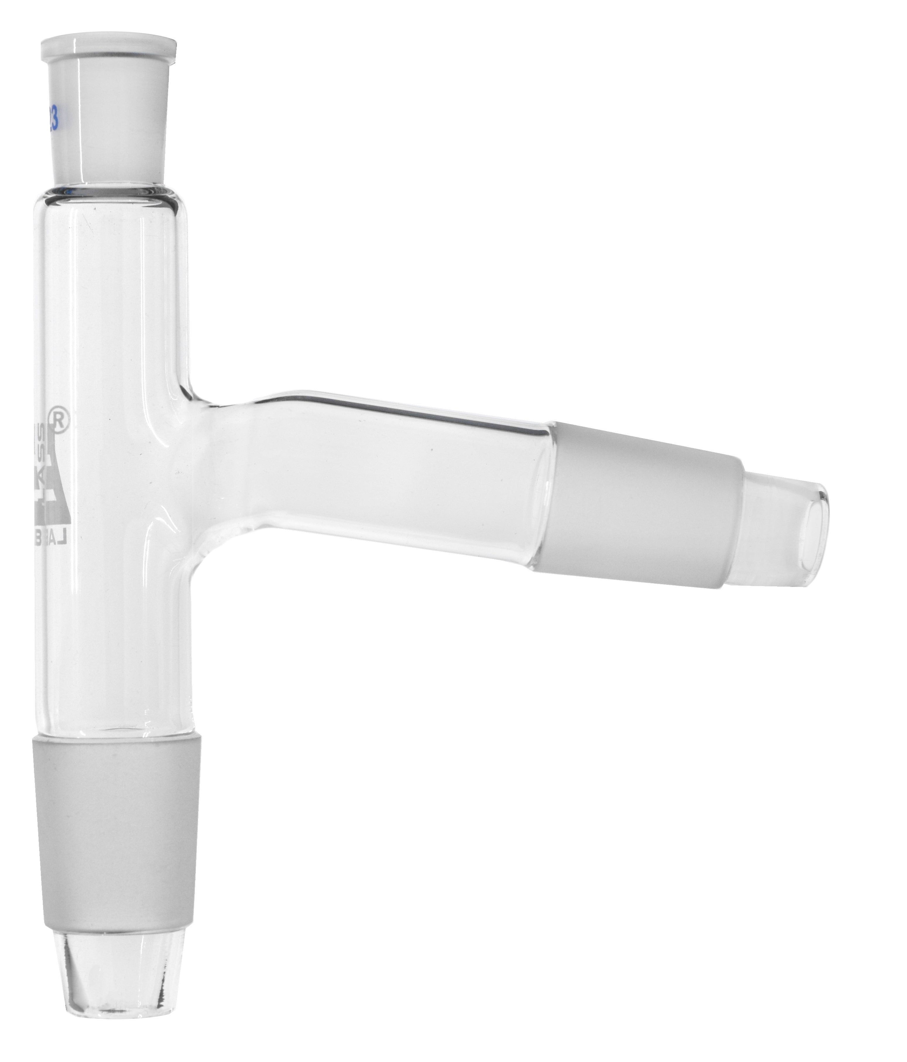 Plain Still Head with B14 Thermometer Socket, 24/29 Flask and 24/29 Condenser Cones, Borosilicate Glass