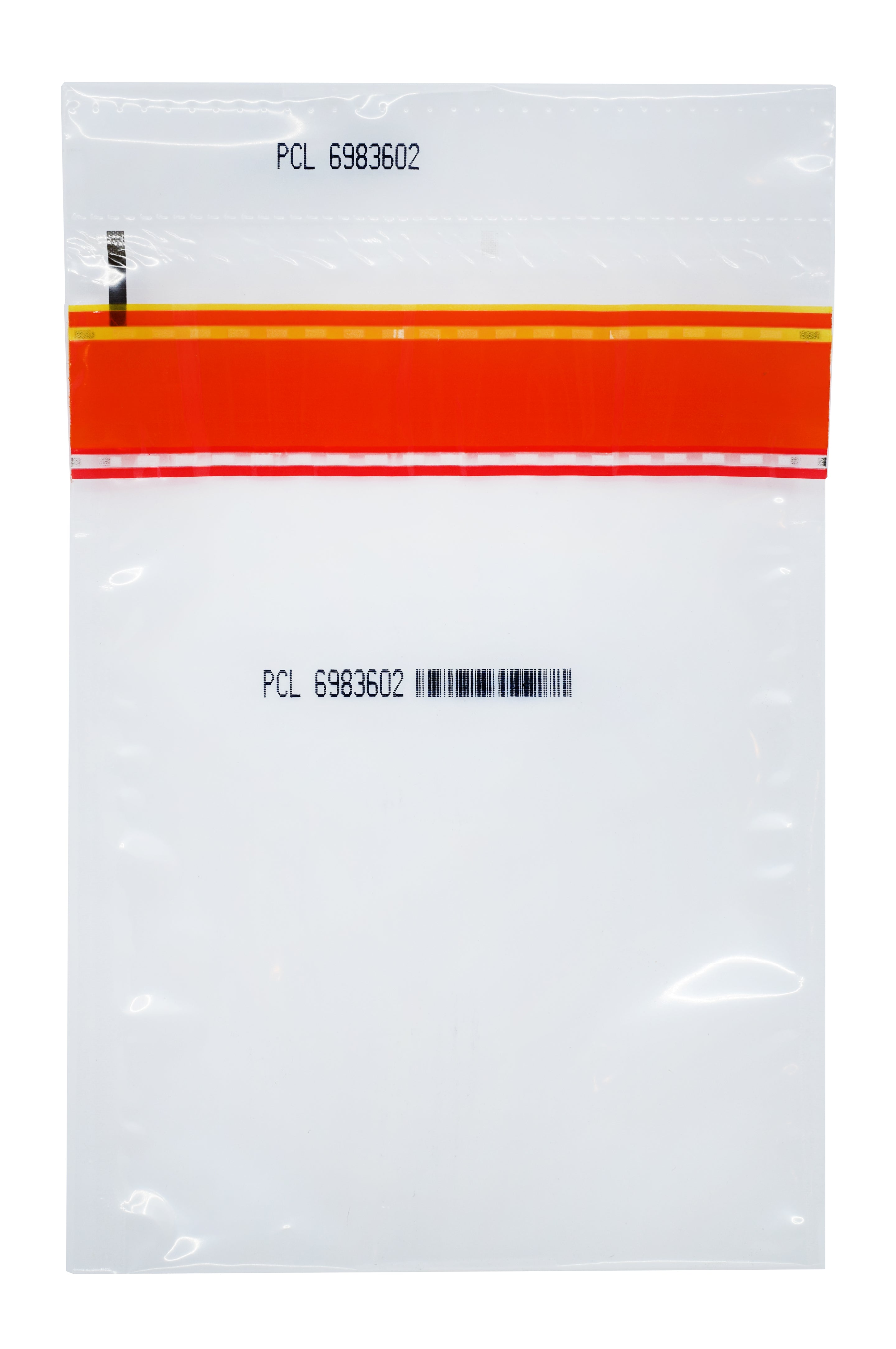 Tamper-Evident Security Bags with Barcode, 6 x 9", 100-Pack