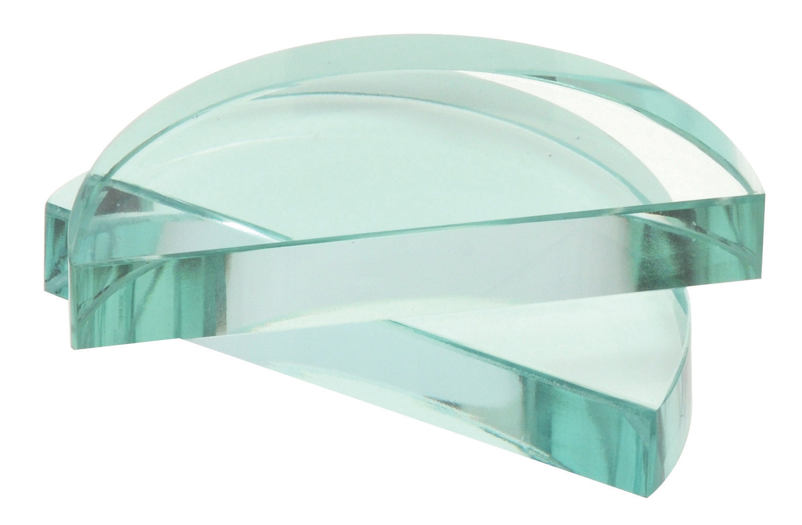 Semicircular Glass Prism Block, 90 x 45 x 15mm