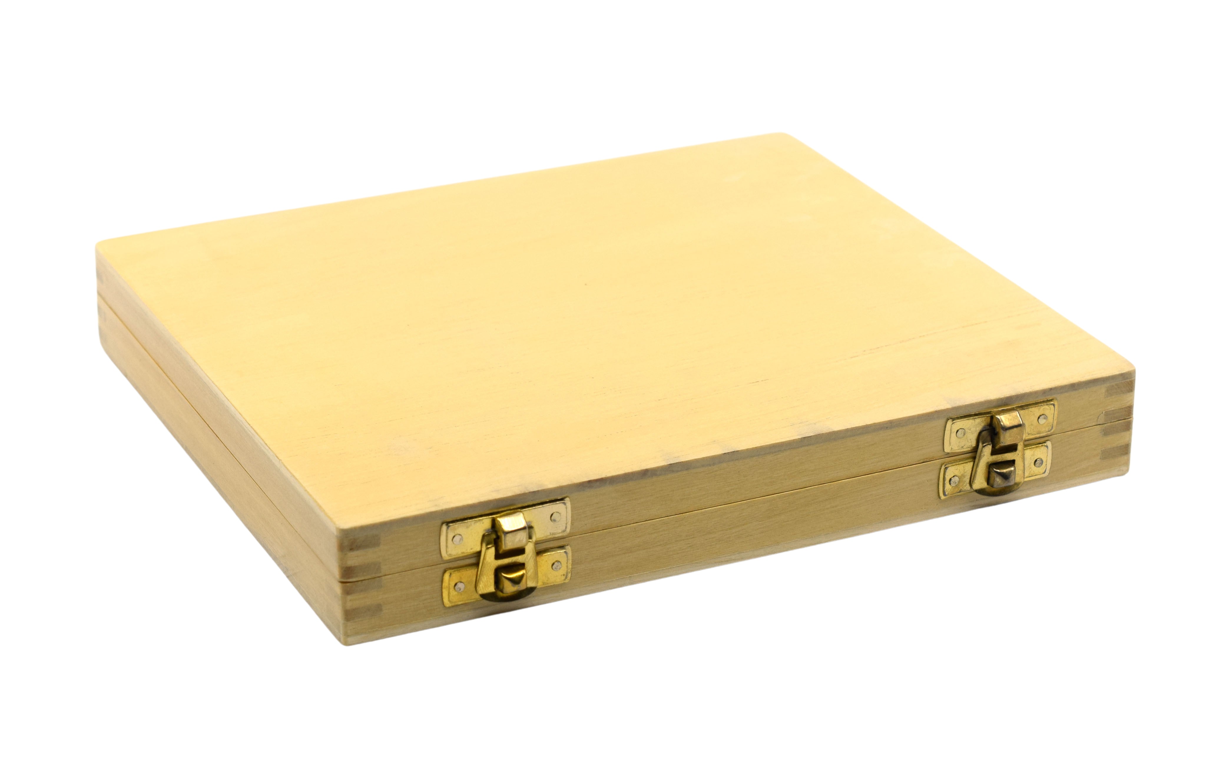 7-Piece Acrylic Blocks Set, 15mm Thick, with Wooden Storage