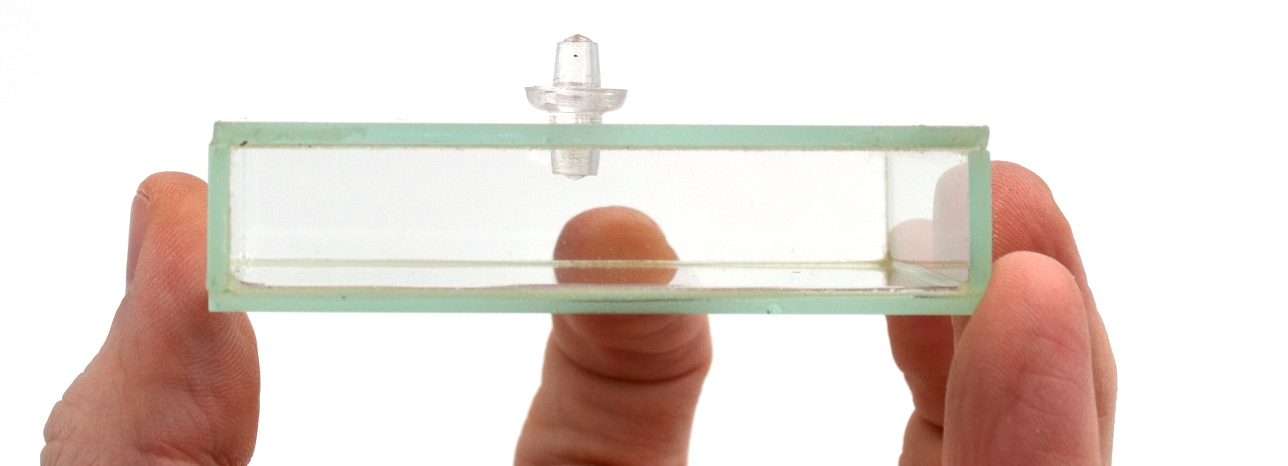 Hollow Glass Prism with Stopper, 3 x 2 x 0.7"