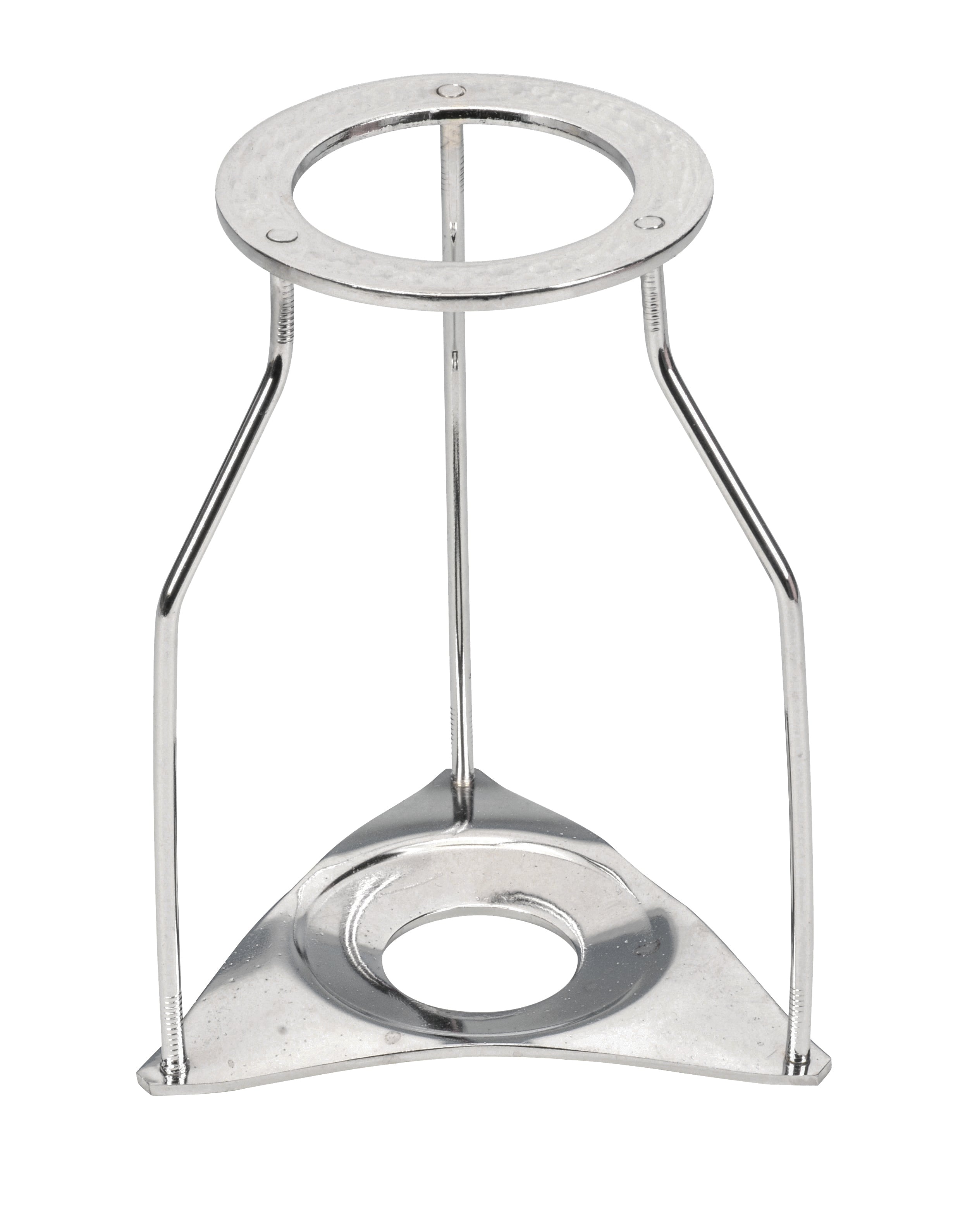 Chrome-Plated Steel Lab Tripod, 7" Tall, 2.5" Inner Diameter