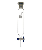 Cylindrical Dropping Funnel with PTFE Stopcock and 29/32 Plastic Stopper, 250mL, Borosilicate Glass