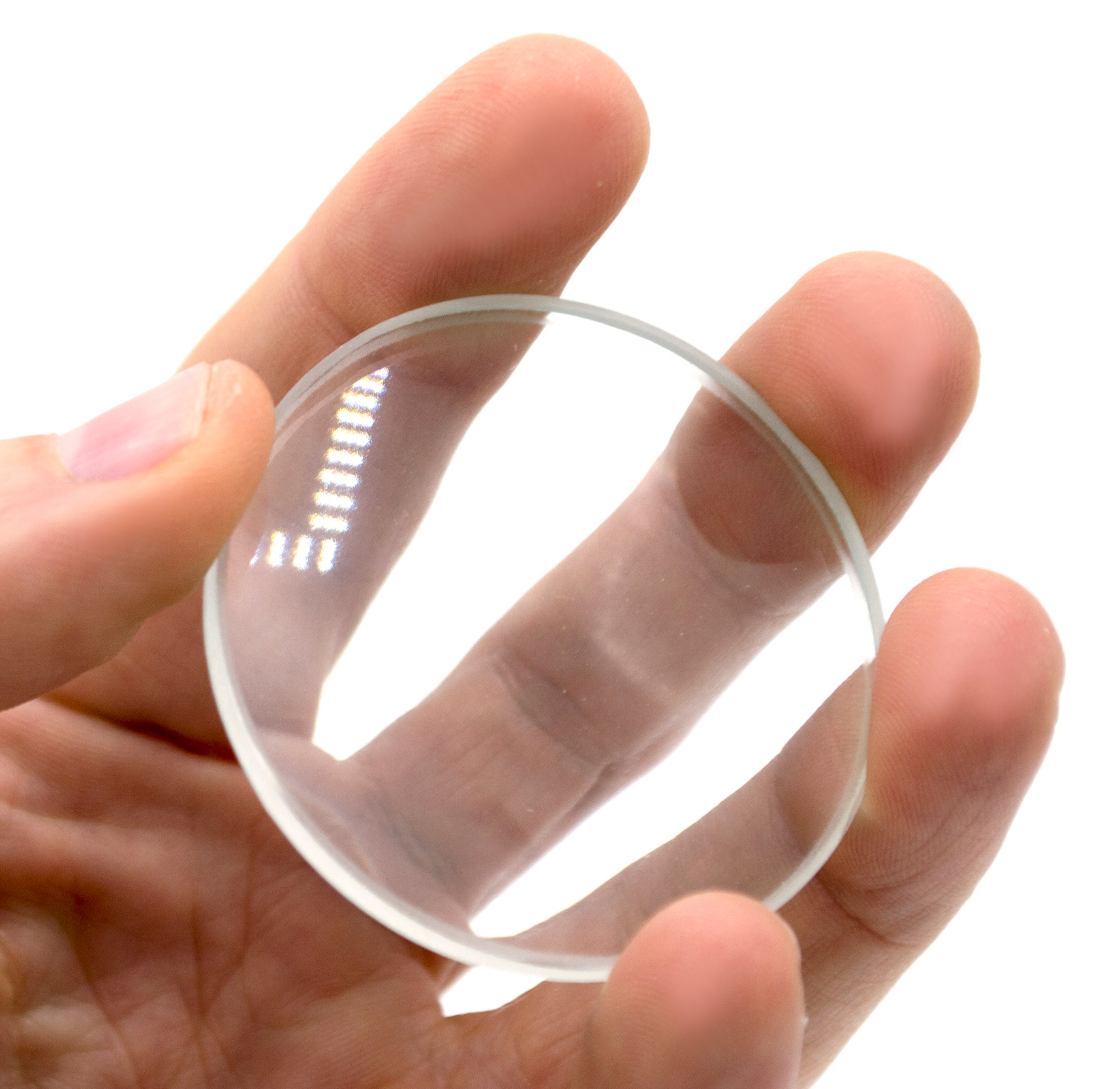 Optically Worked Double Concave Glass Lens, 50mm Diameter