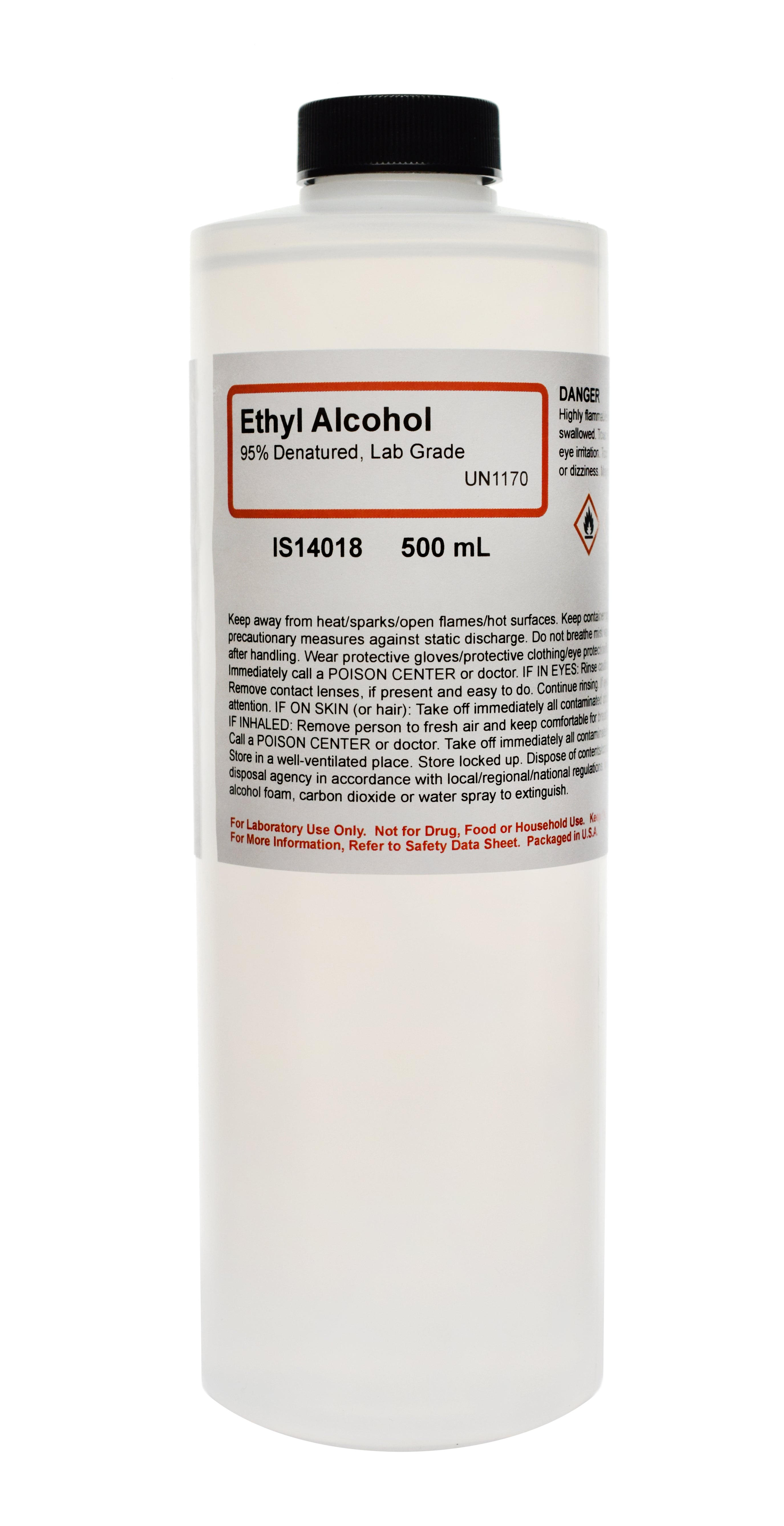 Denatured Ethyl Alcohol, 95%, 16oz, Laboratory Grade
