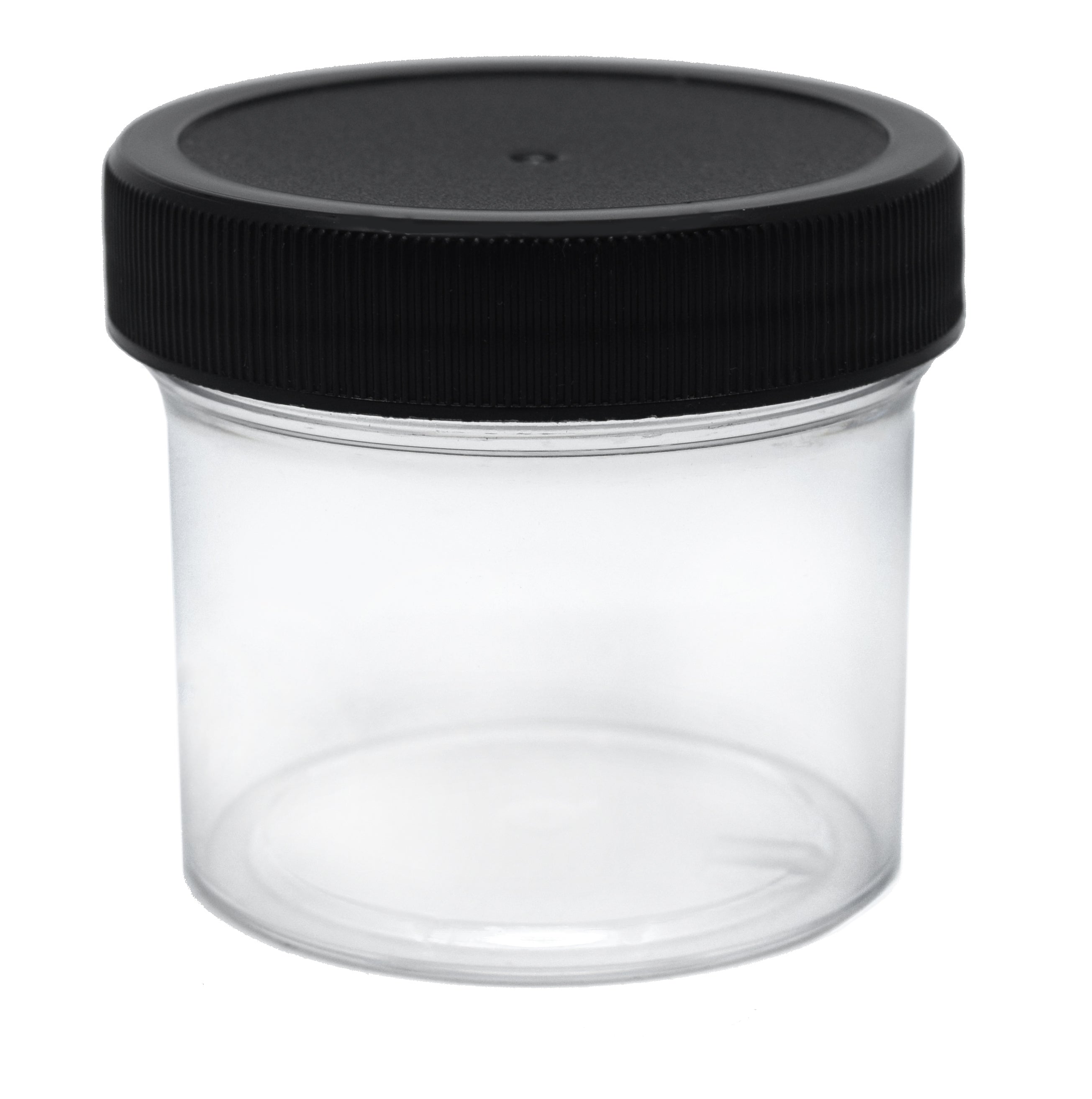 6-Pack Clear Polystyrene Jars with Foam-Lined PP Caps, 60mL