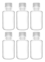 Translucent Narrow Mouth Polypropylene Reagent Bottle with Screw Cap, 6-Pack