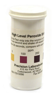 High-Level Peroxide Test Strips, 0-400ppm, 50-Vial