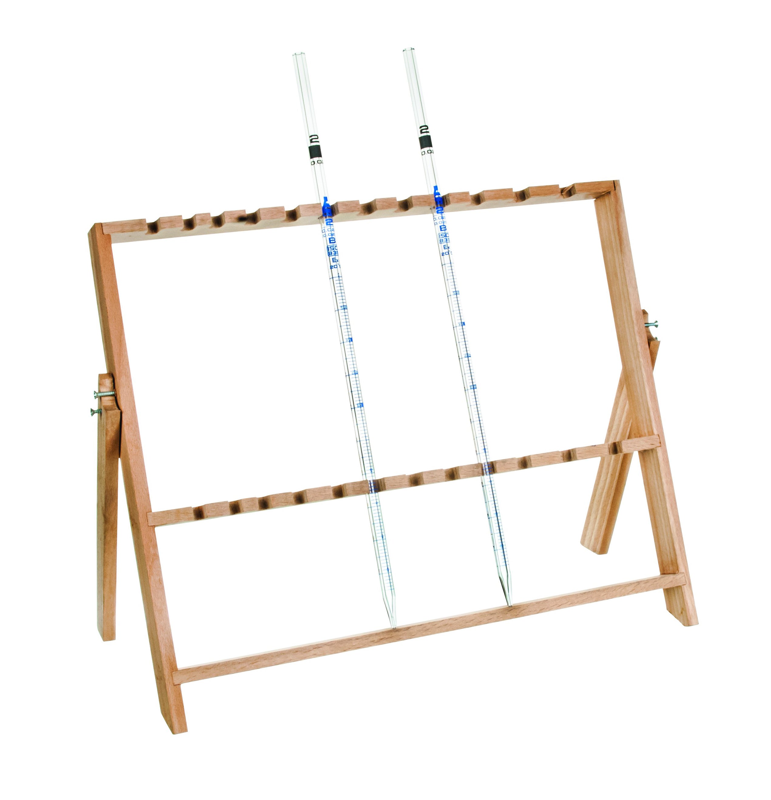 Wooden Pipette Rack for 12 Pipettes, Vertical, 14.75"