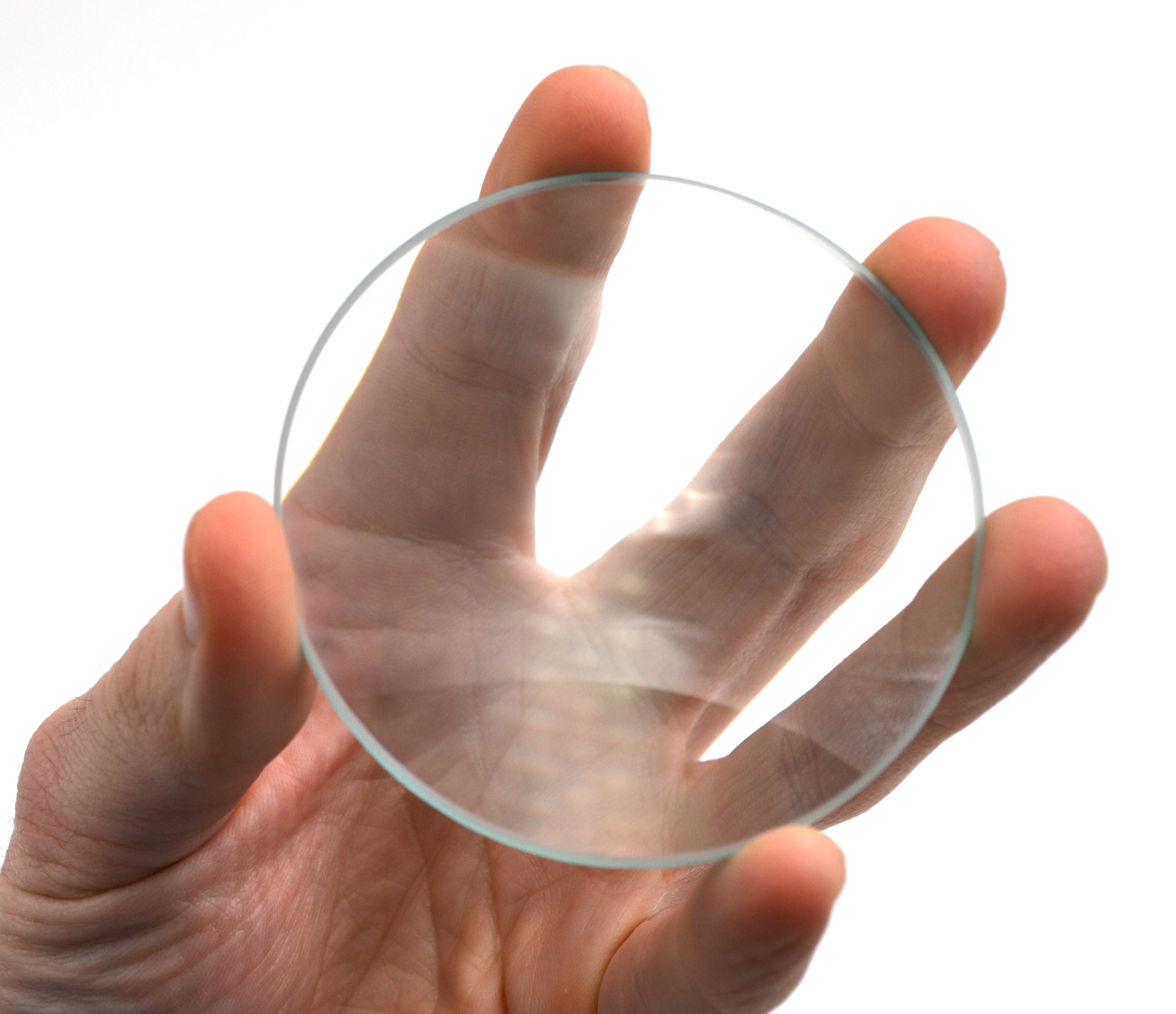 Optically Worked Double Convex Glass Lens, 75mm Diameter, 250mm Focal Length