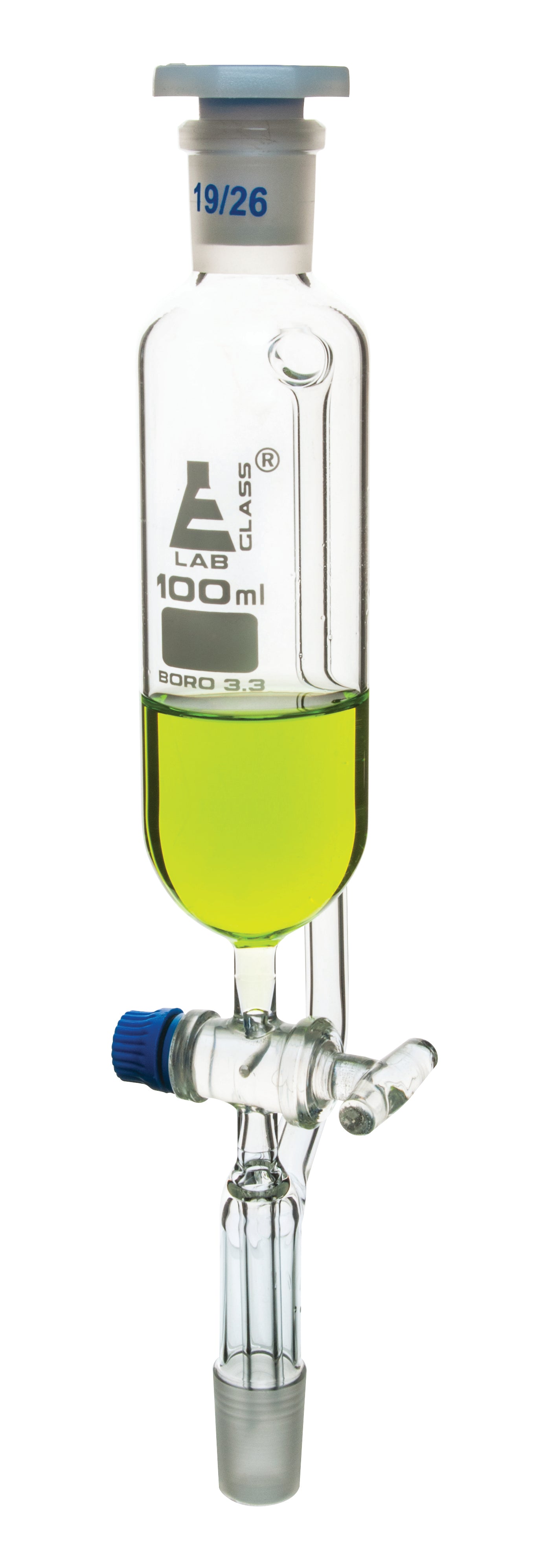Pressure Equalizing Borosilicate Glass Dropping Funnel with PTFE Stopcock