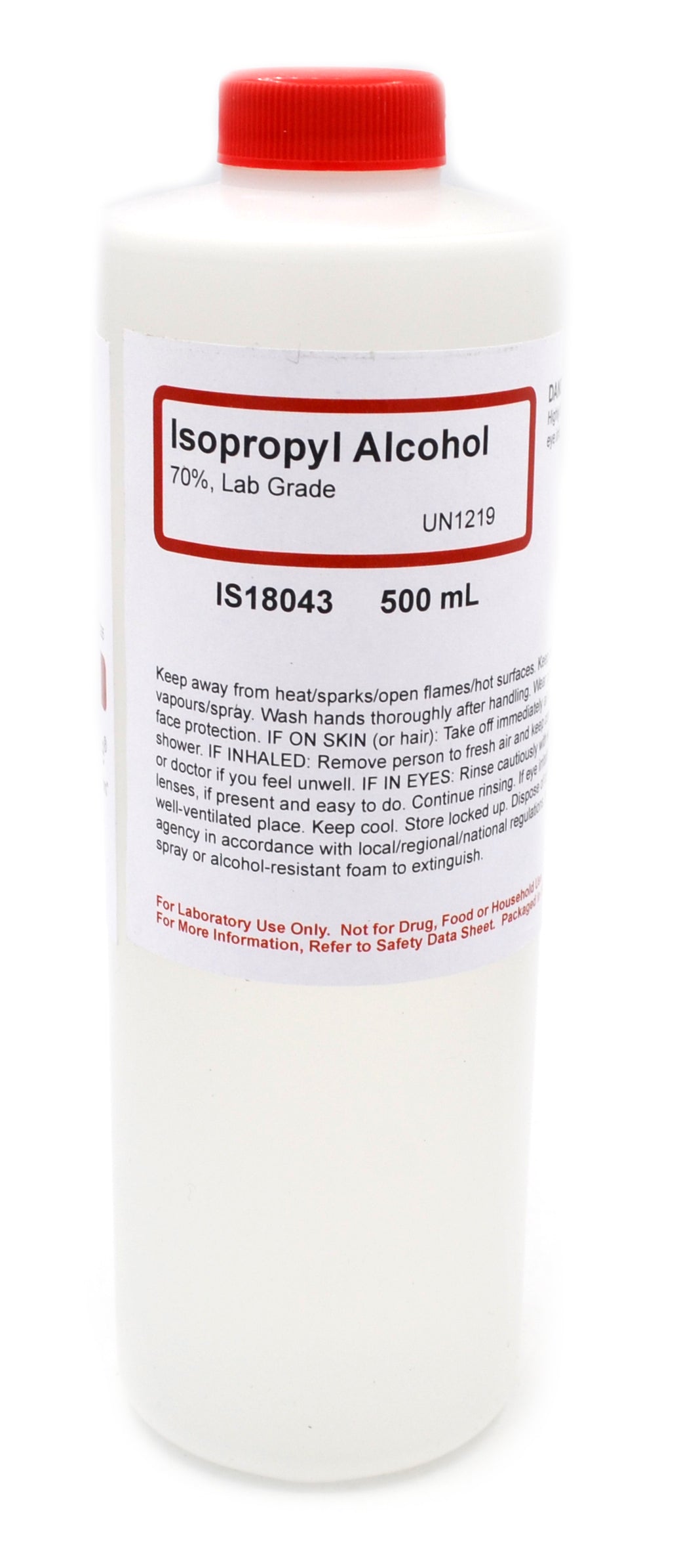 Isopropyl Alcohol 70%, Laboratory Grade