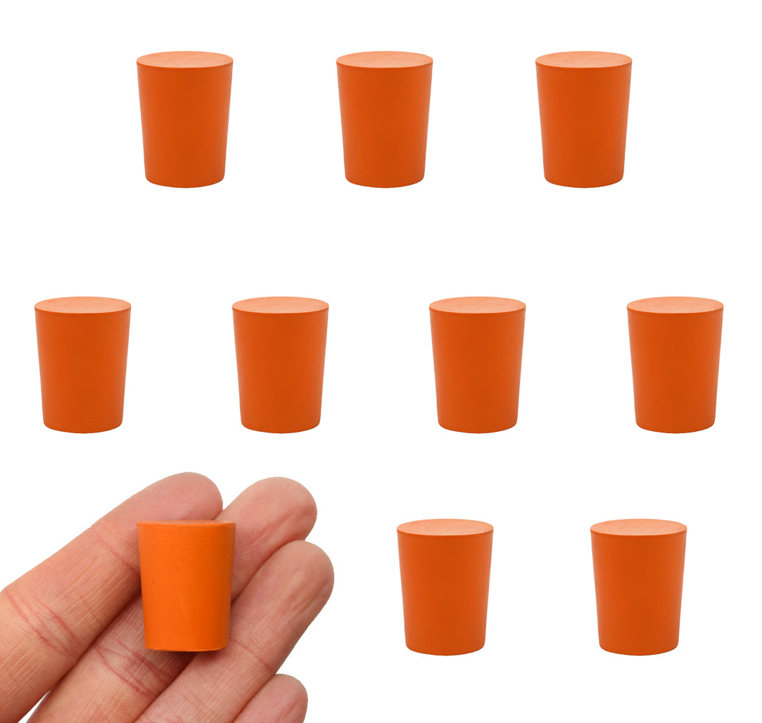 Solid Rubber Stopper, 10-Pack