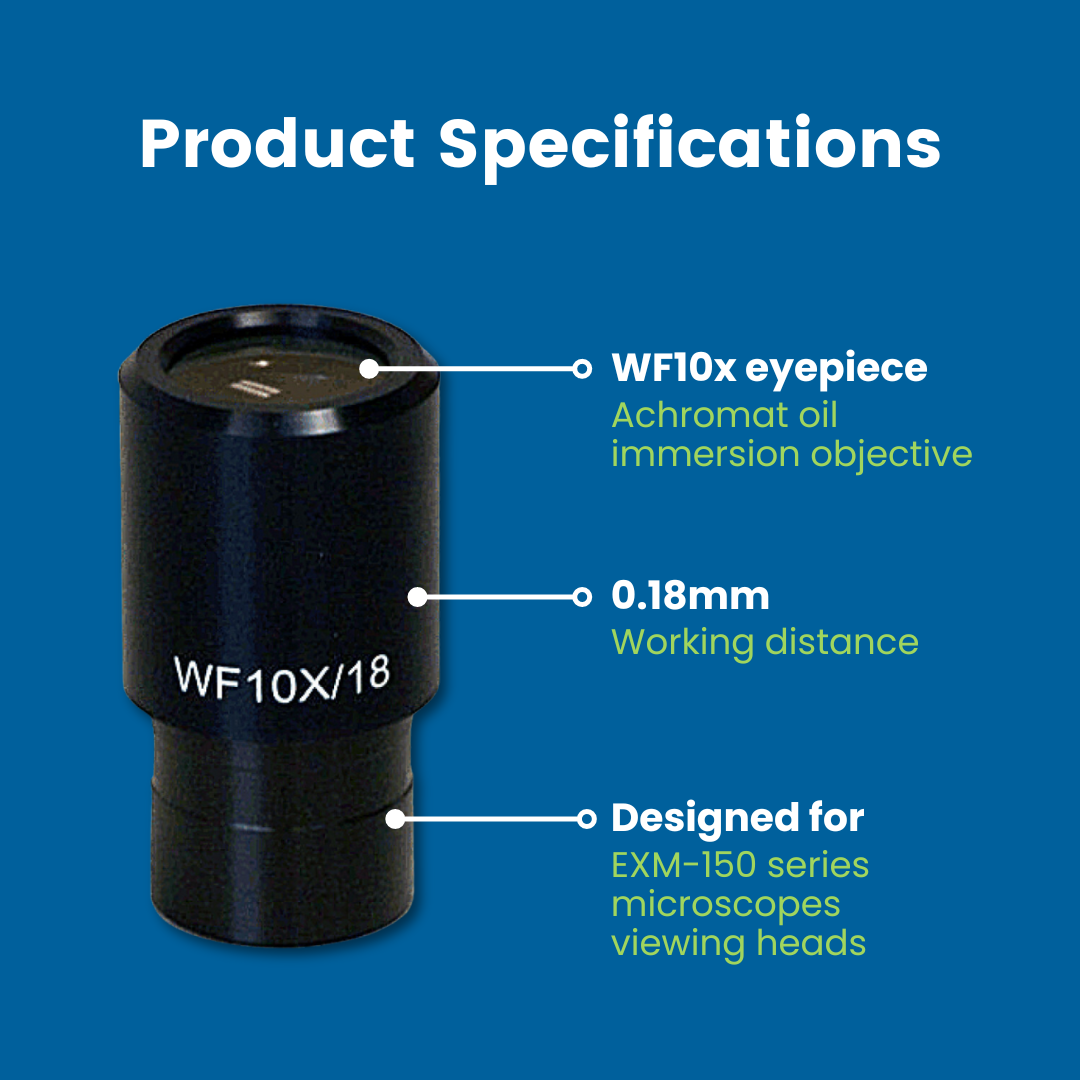 WF10x Microscope Eyepiece for Accu-Scope Compound, 18mm FOV