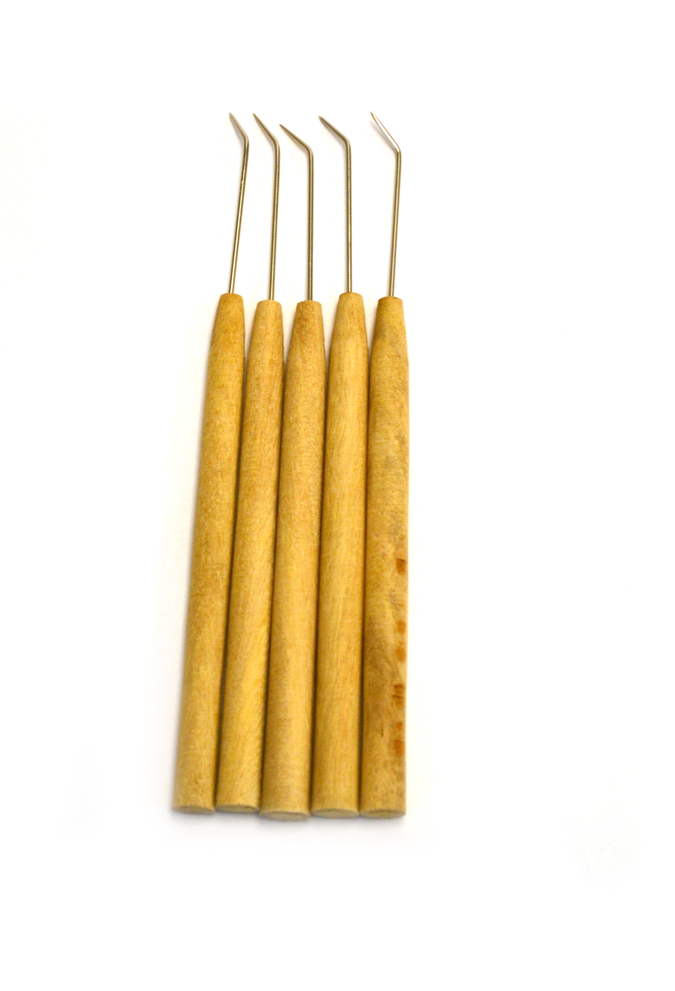Curved Dissecting Needle with Hardwood Handle