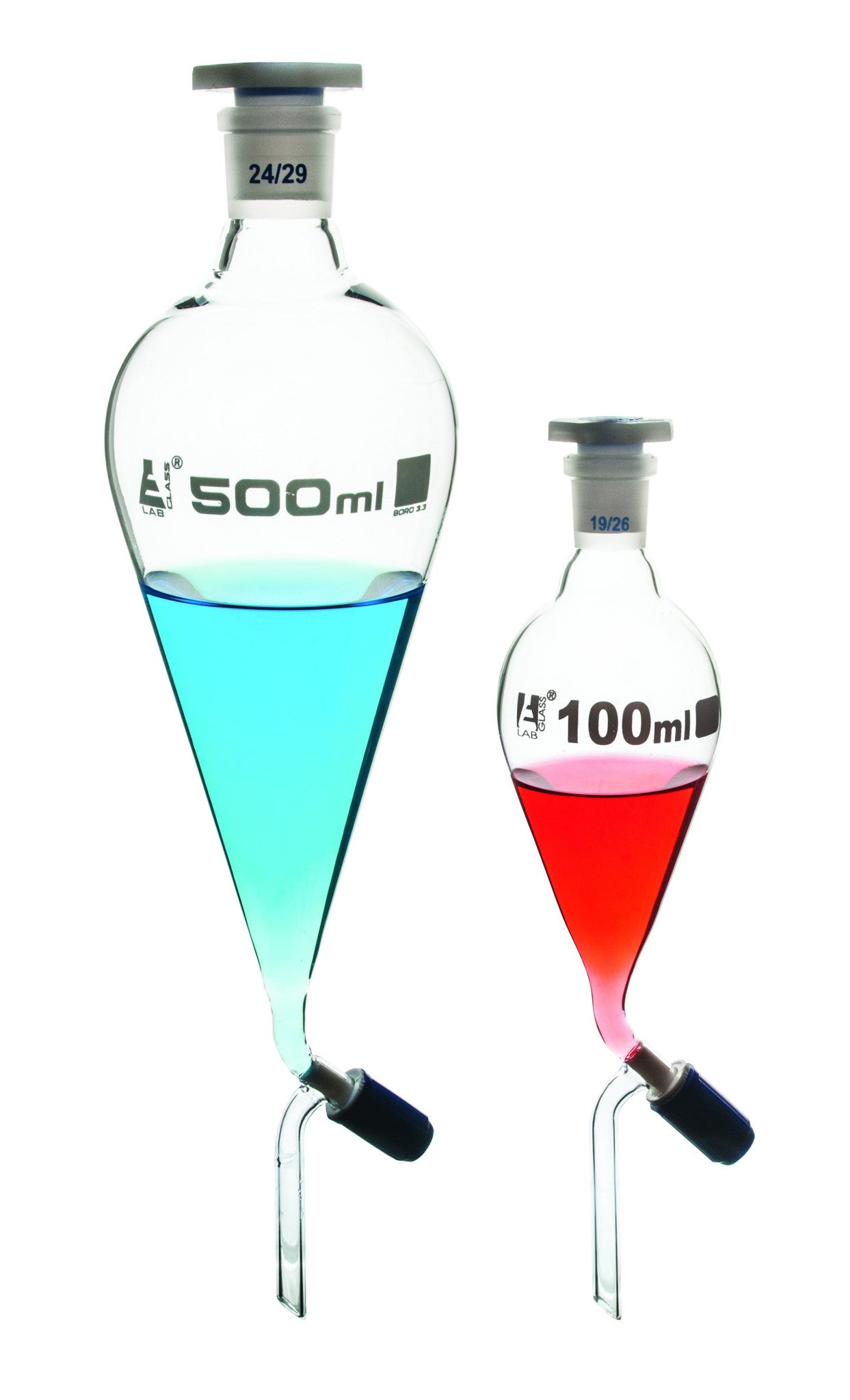 Borosilicate Glass Separating Funnel with Rotaflow Stopcock