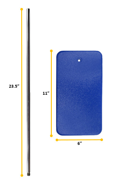Heavy Duty Rectangular Retort Base and 23.6" Rod Set, 11 x 6"