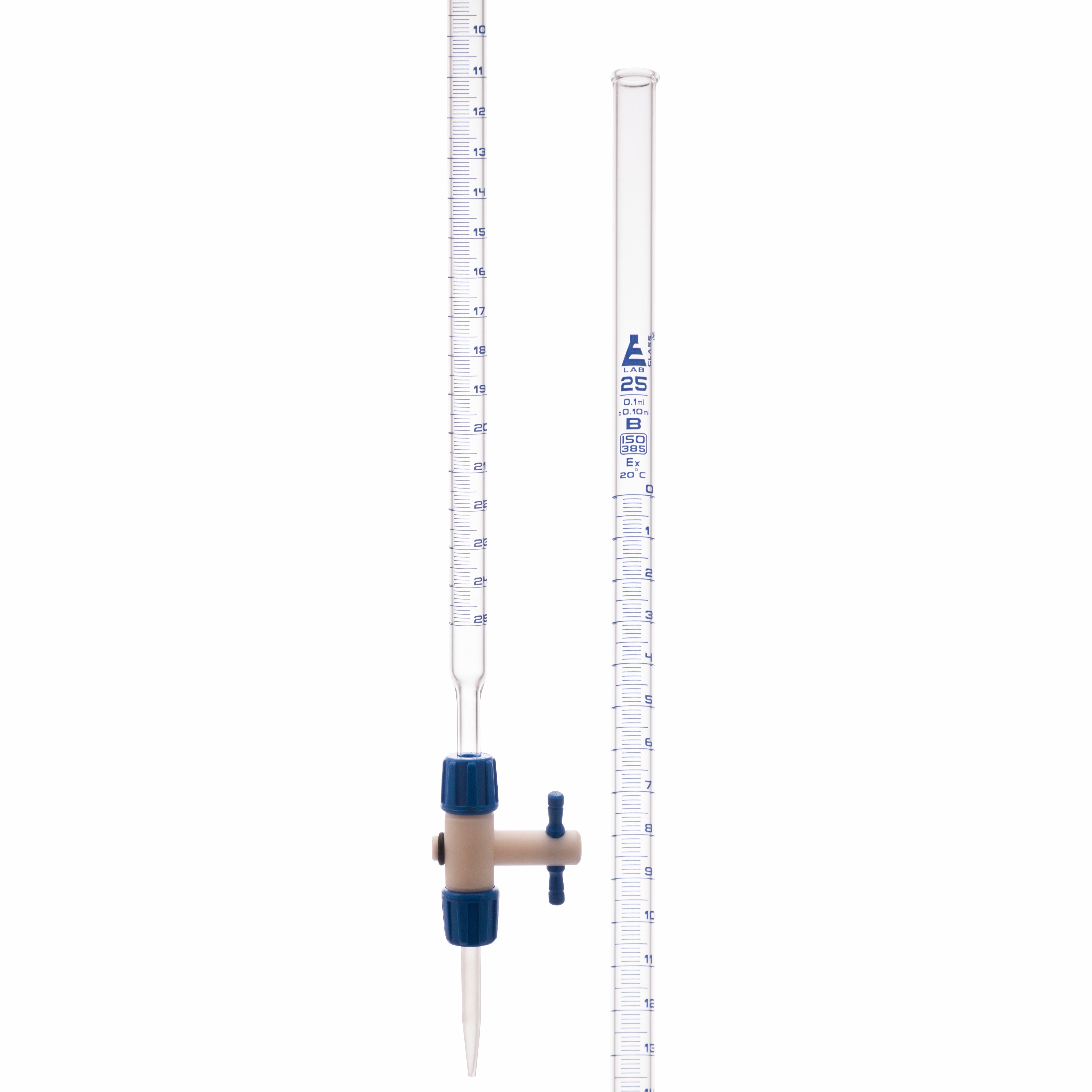 Modular Class A Borosilicate Glass Burette with PTFE Stopcock