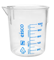 PMP Beaker with Spout and Blue Graduations