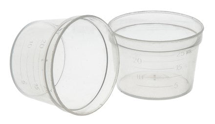 250-Pack Small Graduated Polypropylene Medicine Cups, 25mL with 5mL Graduations