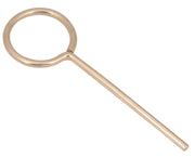 Closed Retort Ring with Stem, 3.9" ID, Plated Mild Steel