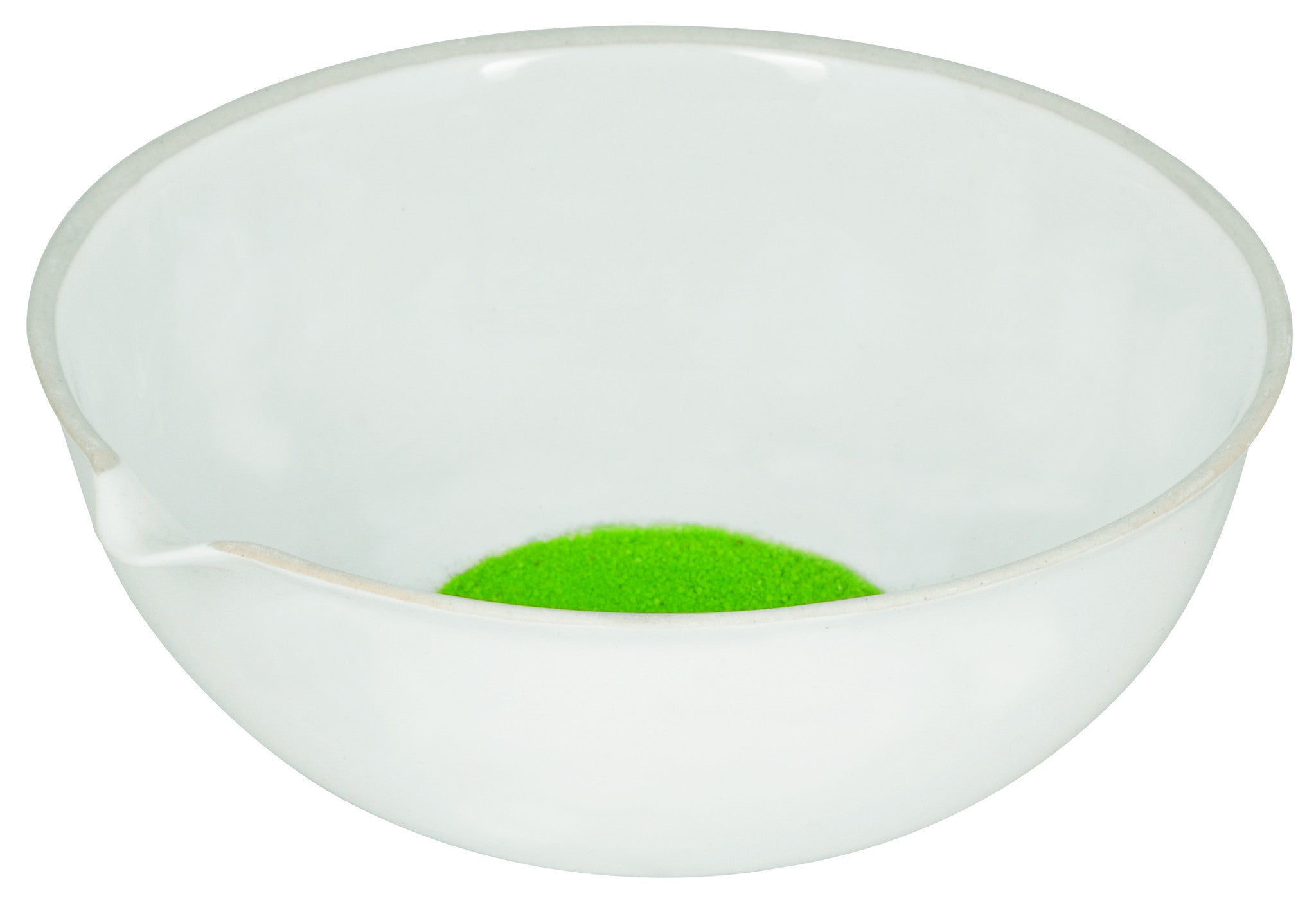 Deep Form Evaporating Basin with Spout, 110mm Diameter, Porcelain