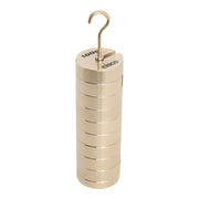 Brass Slotted Mass Set with Hanger, 9 x 100g (1000g Total)