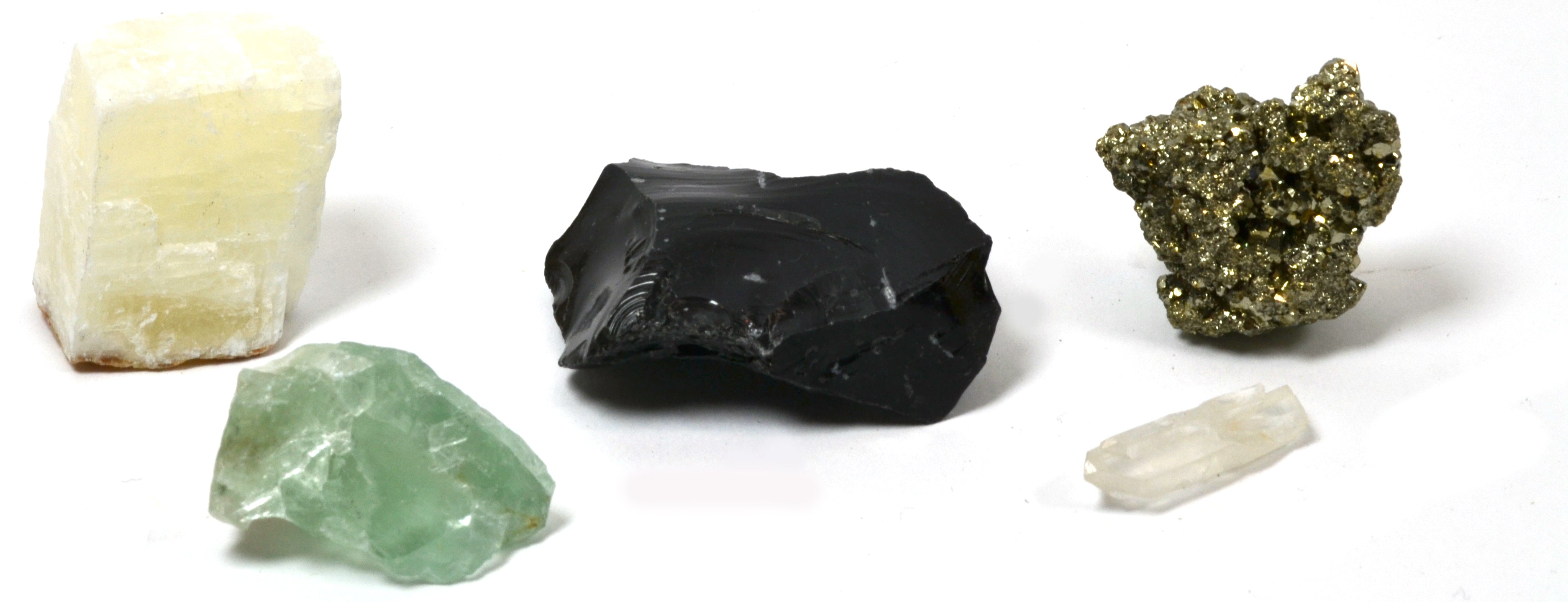 5-Piece Pirate's Booty Rock and Mineral Specimen Set in Wooden Chest
