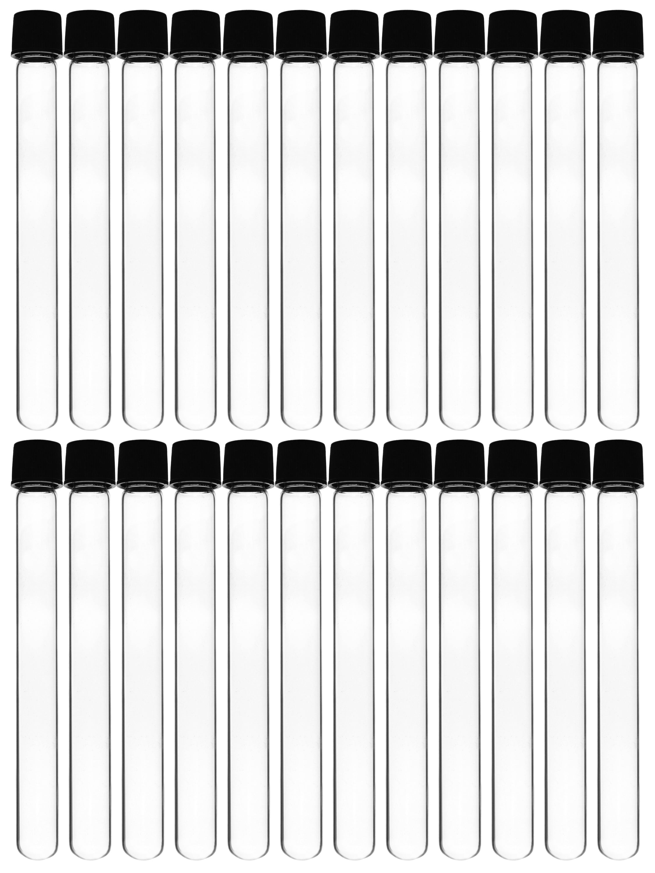 Round Bottom Borosilicate Glass Test Tube with Bakelite Screw Cap, 20mL