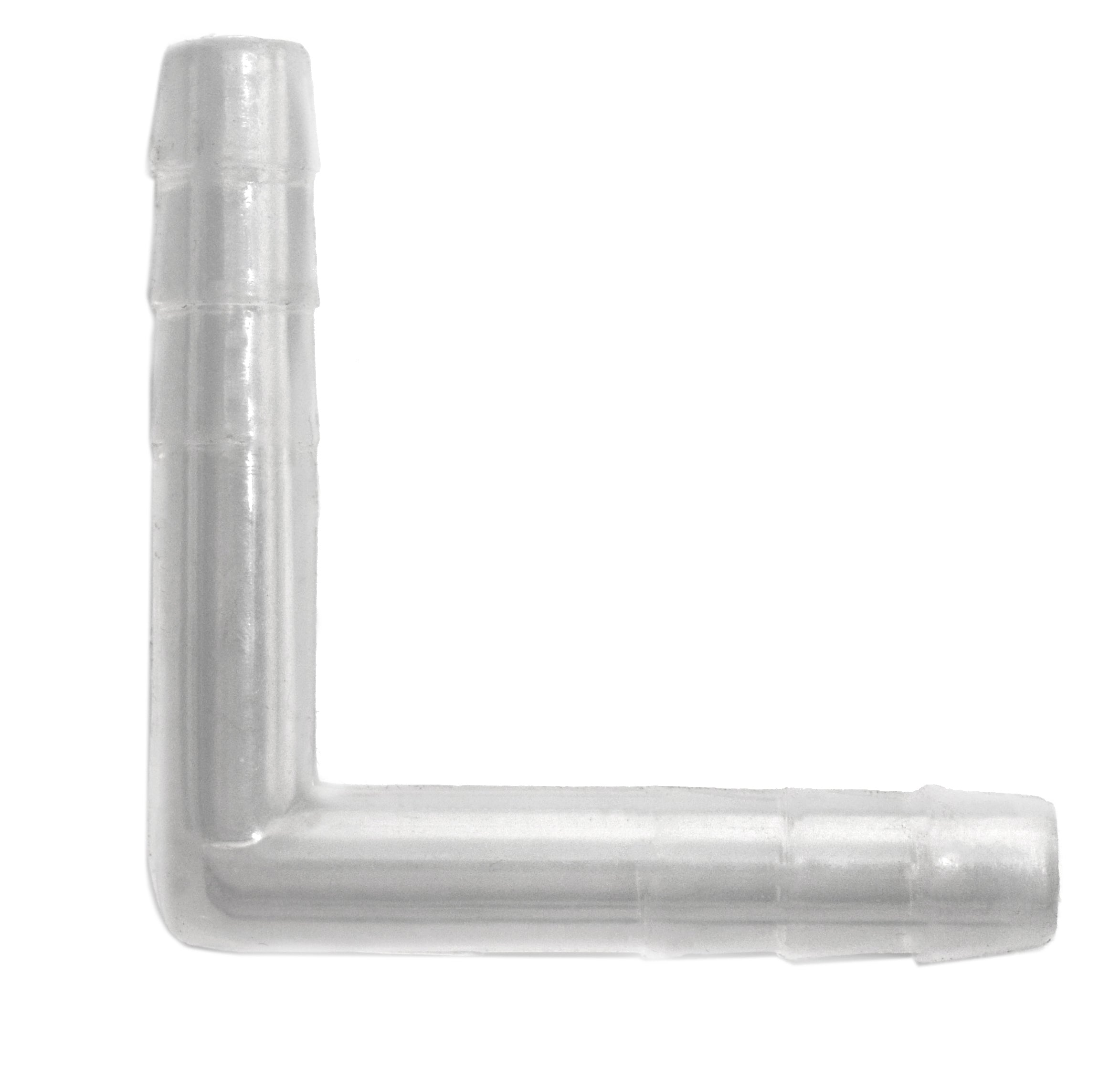 L-Shape Autoclavable Polypropylene Tubing Connector, 2-Way, 2"