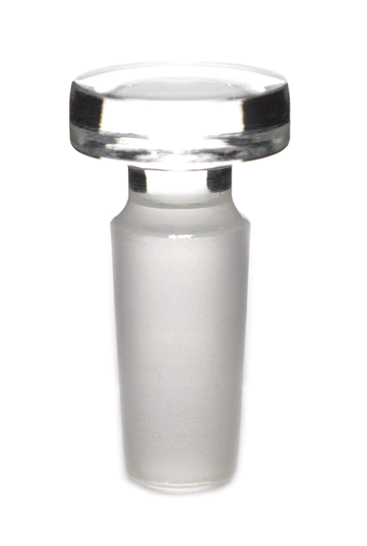 Flat Head Solid Cone Stopper, 10/19, Borosilicate Glass