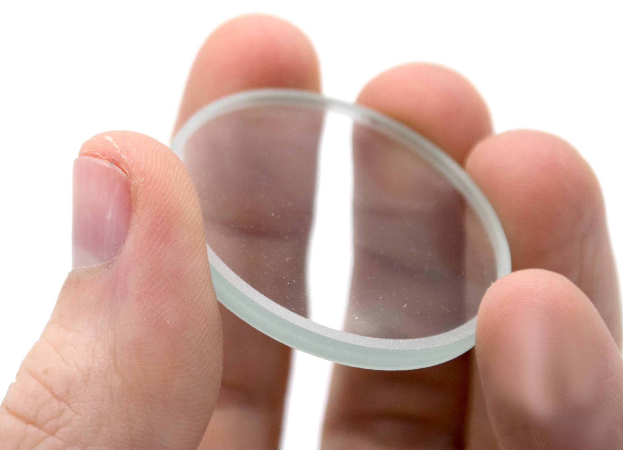 Optically Worked Double Concave Glass Lens, 38mm Diameter