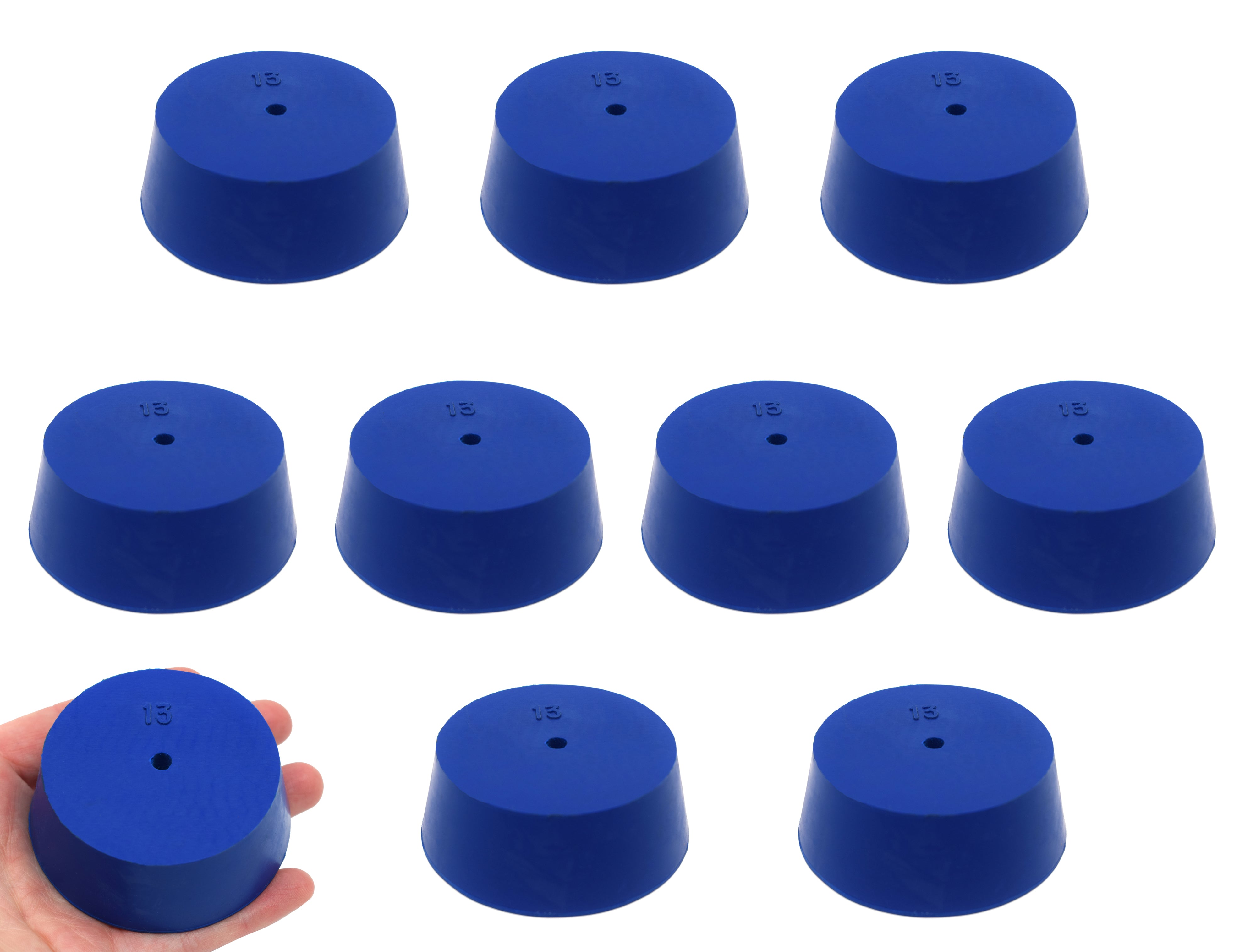 Neoprene Stopper with 1 Hole, 10-Pack