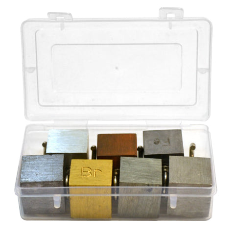 7-Metal Density Cubes Set with Hooks, 20mm