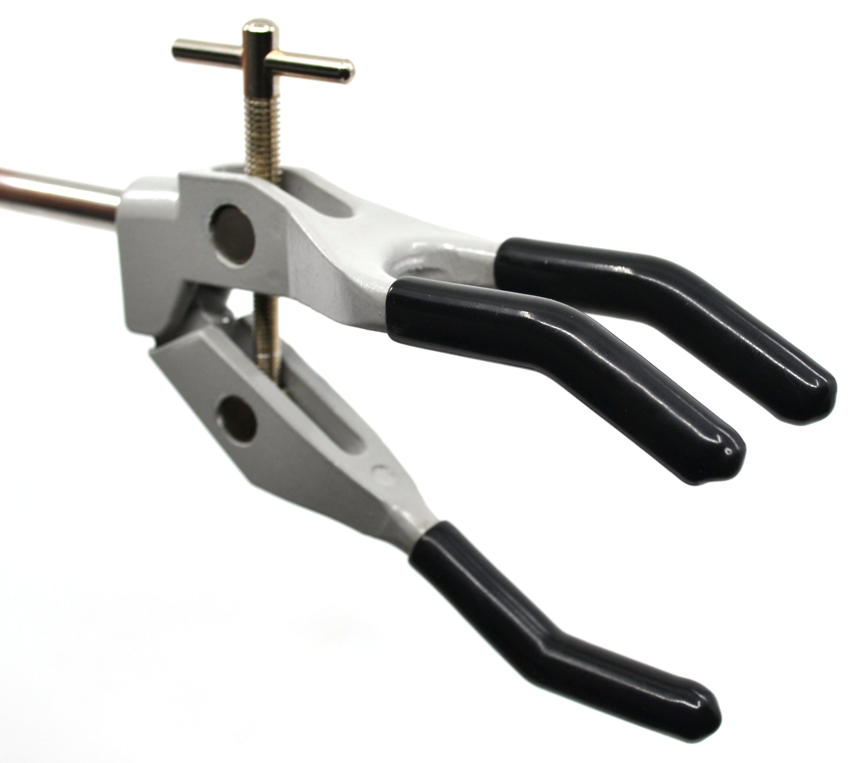 3-Prong Rubber-Coated Clamp, 4.5" Capacity, 10.5" Length